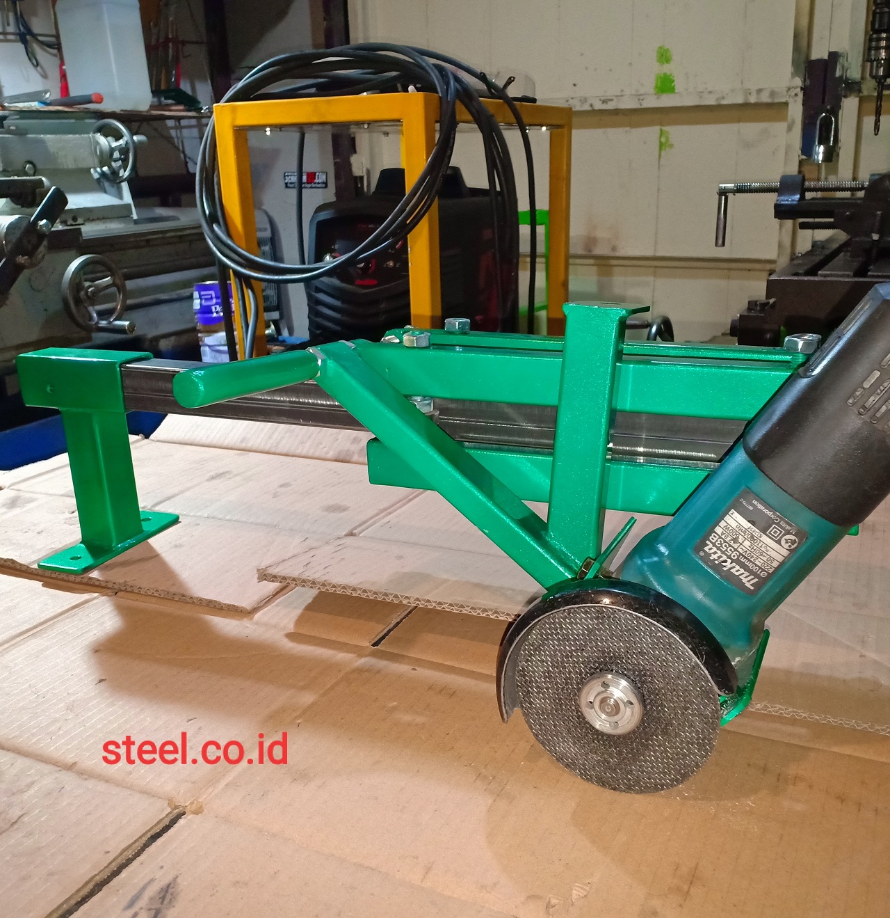 Gerinda Tangan Stand Eretan untuk Memotong Plat Lurus